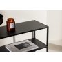 Georgetown sidobord 30 x 80 cm - Svart