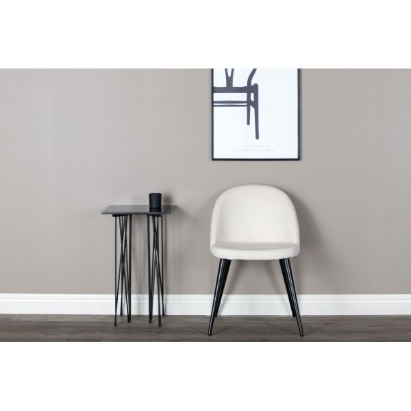 Eetkamerstoel Alice - Beige corduroy + Stoel kussen