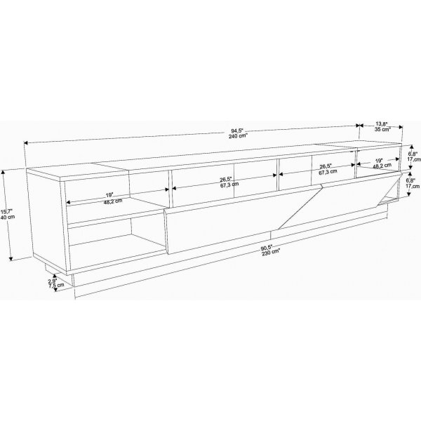 Banc multimédia Rhodes - Blanc Banc multimédia Rhodes - Blanc