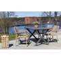 Scottsdale utematgrupp med 4 st karmstolar (stapelbara) och matbord 150 cm - Natur + Textilskydd fr mbler