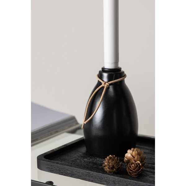 Ulricehamn LED-ljusstake 31 x 9 cm - Svart/Vit Ulricehamn LED-ljusstake 31 x 9 cm - Svart/Vit