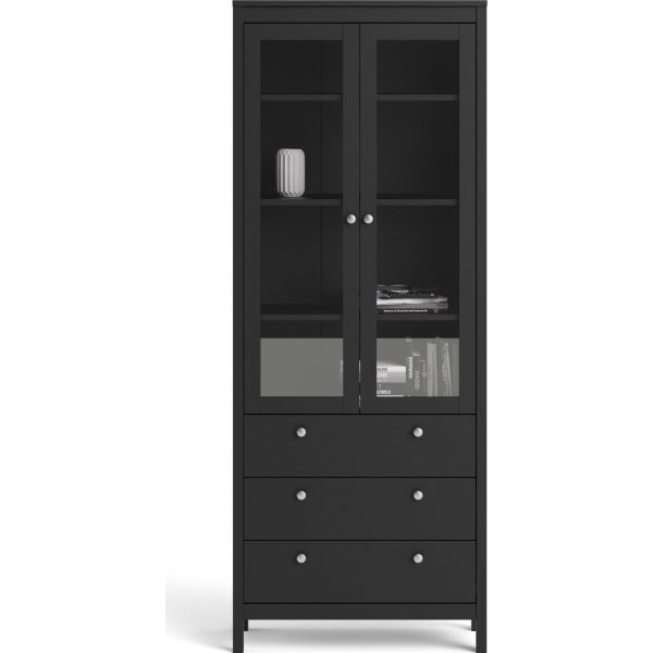 Vitrinekast Madrid - Zwart