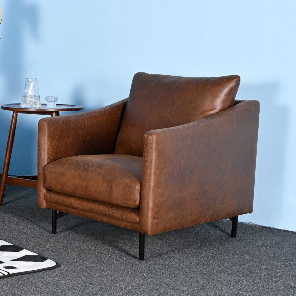 Harpan fåtölj brunt ecoläder Harpan fåtölj brunt ecoläder
