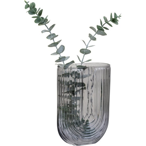 Bloemenvaas - Gerookt glas