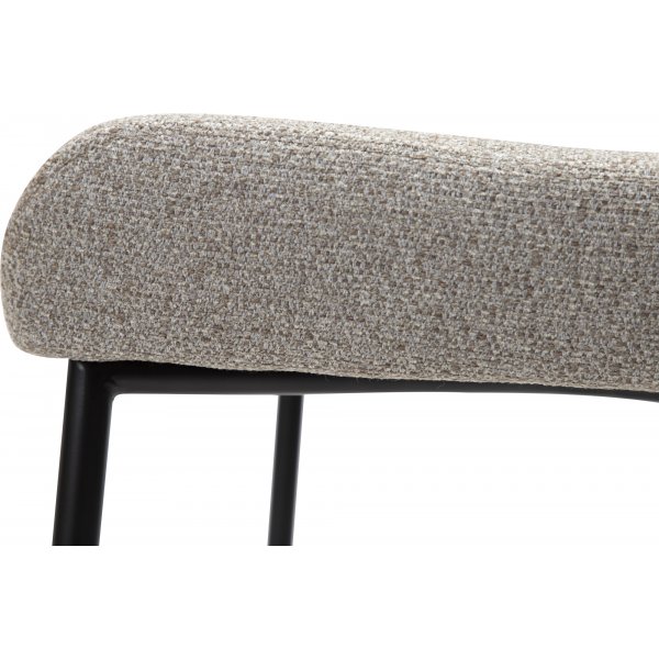 Chaise de comptoir Glam - Boucle terre galet/noir Chaise de comptoir Glam - Boucle terre galet/noir