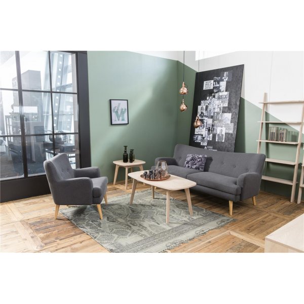 Table basse Marte 118 x 58 cm - Placage chêne pigmenté blanc Table basse Marte 118 x 58 cm - Placage chêne pigmenté blanc