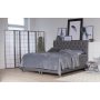 Ebony gr kontinentalsng - 5-zons dubbelsng med snggavel + Textilrengring fr mbler