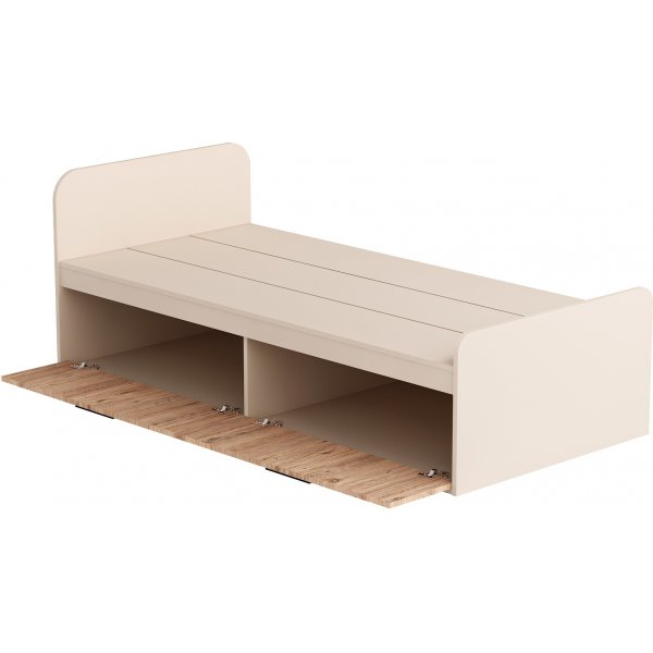 Newra enkelsng 190 x 90 cm - Furu/beige