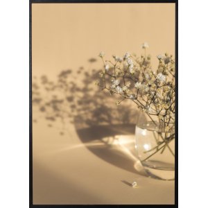 Poster - White flowers - 21x30 cm