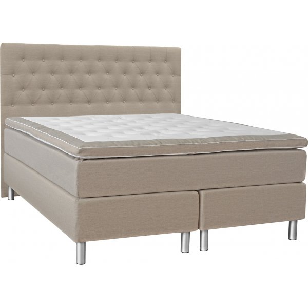 Kontinentalsäng 160x200 cm med sänggavel - Beige - Nova Kontinentalsäng 160x200 cm med sänggavel - Beige - Nova