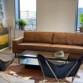 Kundbild Sandö 3,5-sits soffa 260 cm - Cognac ecoläder: Väldigt fin.