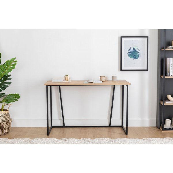 Bureau Lissa 120 x 50 cm - Chêne saphir/noir Bureau Lissa 120 x 50 cm - Chêne saphir/noir