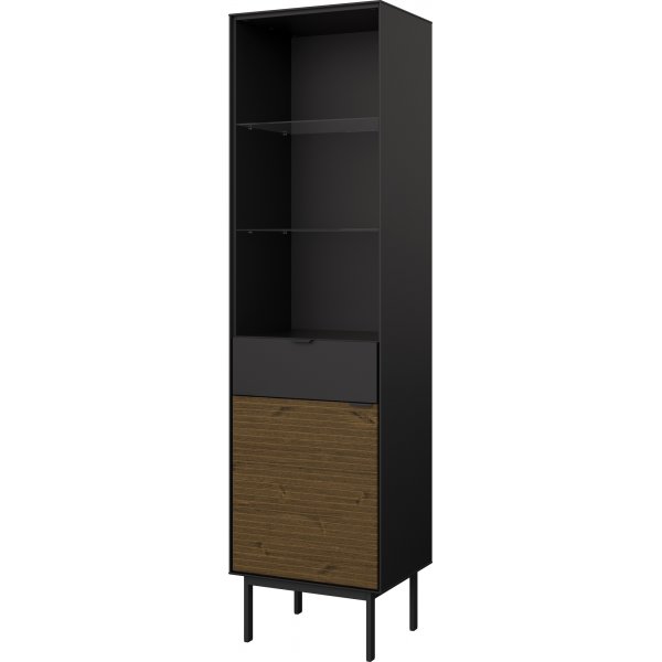 Soma vitrinekast - Zwart/espresso