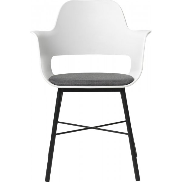 Roma vit karmstol med sittdyna