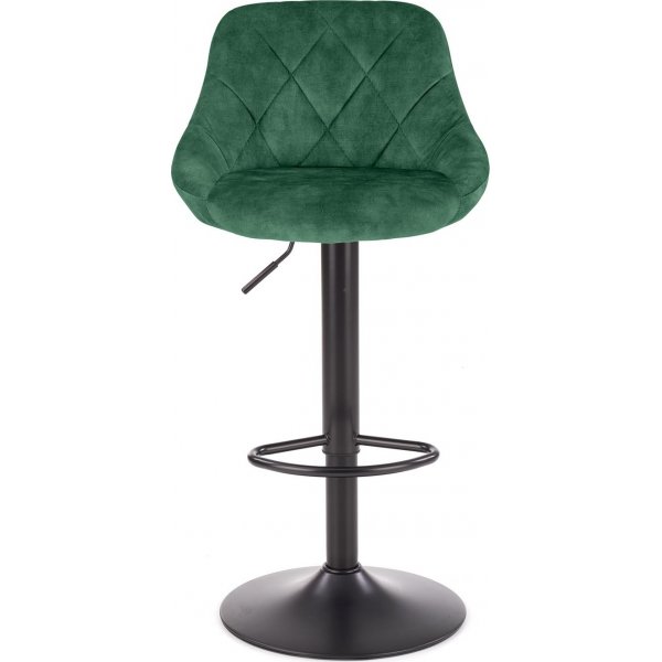Barstol med grön klädsel & svart fot Barstol med grön klädsel & svart fot