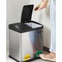 Maiken soptunna 30 l - Silver/svart