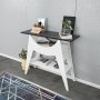 Ese avlastnigsbord 100 x 35 cm - Vit/svart