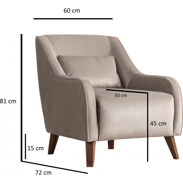 Fauteuil Buhara - Gris clair