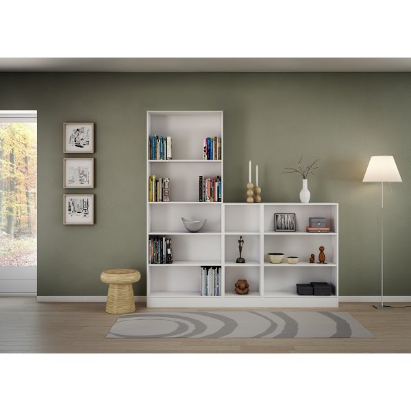 Bibliothèque haute et large Basic - Blanc Bibliothèque haute et large Basic - Blanc