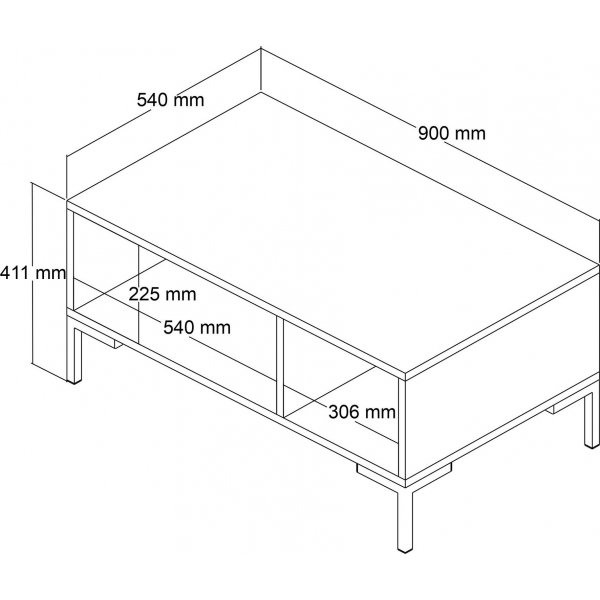 Table basse Aurora 90 x 41,6 cm - Noyer Table basse Aurora 90 x 41,6 cm - Noyer