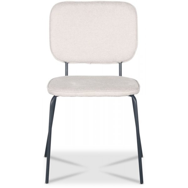 Stol beige tyg med svarta ben + Möbeltassar Stol beige tyg med svarta ben + Möbeltassar