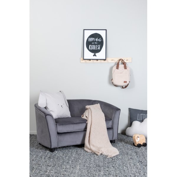 Måna barnsoffa - Grå sammet Måna barnsoffa - Grå sammet