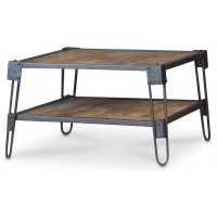 Marysville kvadratiskt soffbord 75 x 75 cm - Vintage / Svart metall Marysville kvadratiskt soffbord 75 x 75 cm - Vintage / Svart metall