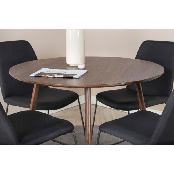 Matbord valnt 100 cm - Plaza