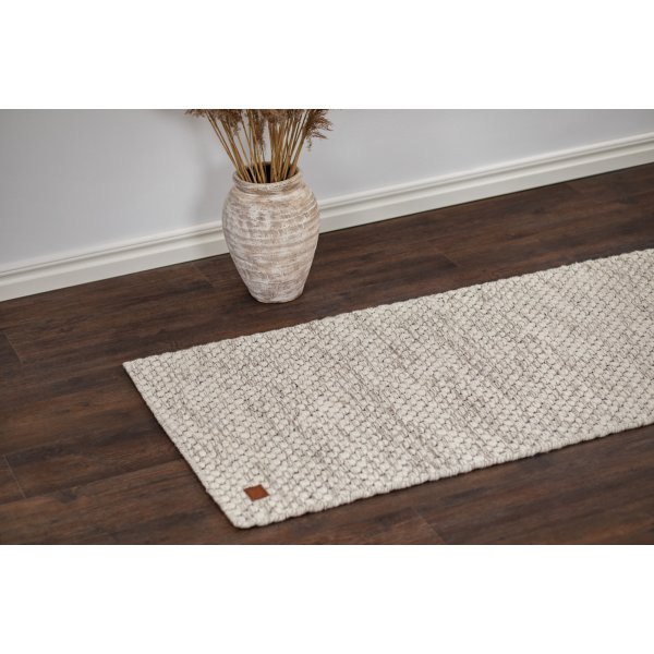 Torekov handvvd matta Vit