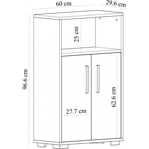 Armoire Moon - Chêne saphir/blanc Armoire Moon - Chêne saphir/blanc