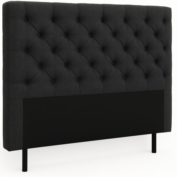 Presley sänggavel med knappar 120 cm - Mörkgrå Presley sänggavel med knappar 120 cm - Mörkgrå