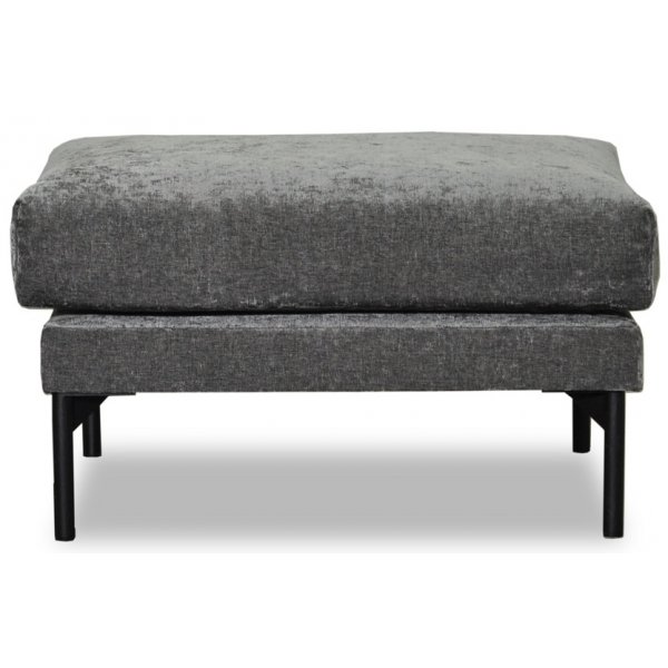 Pouf Smilla 70x60 cm - Chenille grise