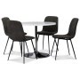 Tiana matgrupp, runt matbord med 4 st Smokey matstolar - Vit/Vintage