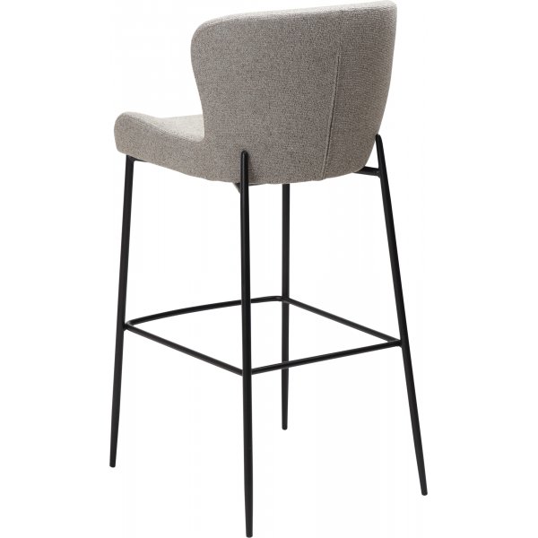 Tabouret de bar Glam - Boucle terre galet/noir Tabouret de bar Glam - Boucle terre galet/noir