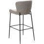 Glam barstol - Pebble earth boucle/svart