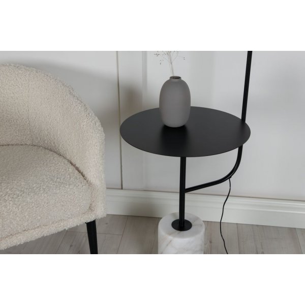 Malsta bordslampa - Vit marmor/svart Malsta bordslampa - Vit marmor/svart