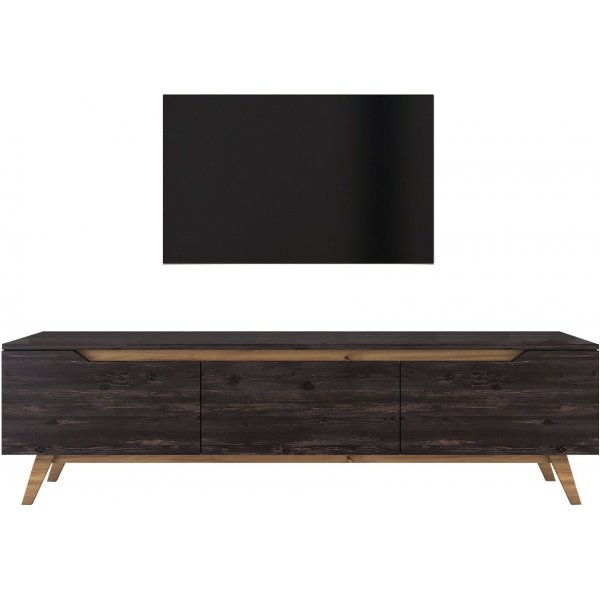 Duno TV-bnk - Svart/valnt