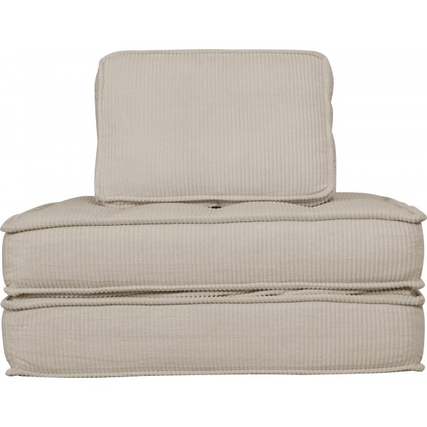 Bäddfåtölj i beige manchester Bäddfåtölj i beige manchester