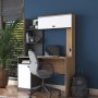 Hanna skrivbord 7, 117 x 46 cm - Antracit/valnt/vit