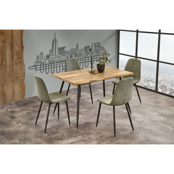 Table  manger Farside 120 cm - Chne/noir