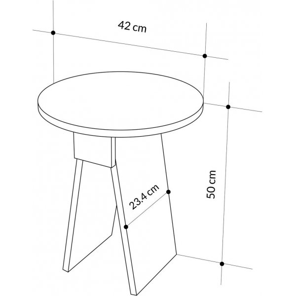 Table d\\\'appoint Chen - Gris rtro