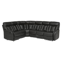 Eliza recliner hörnsoffa 5-sits - Svart skinn Eliza recliner hörnsoffa 5-sits - Svart skinn
