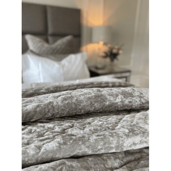 Cia verkast enkel 180 x 260 cm - Beige sammet