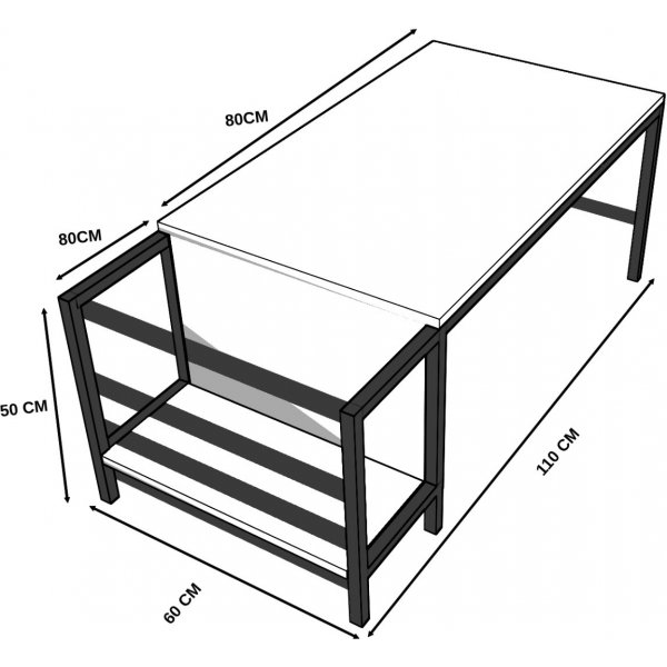 Contempo soffbord 110 x 60 cm - Vit Contempo soffbord 110 x 60 cm - Vit