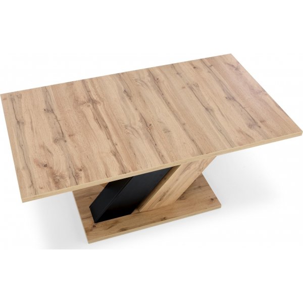 Table à manger Brandon 160-200 x 90 cm - Chêne Wotan/noir Table à manger Brandon 160-200 x 90 cm - Chêne Wotan/noir