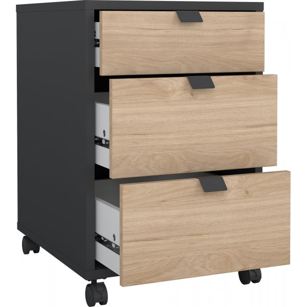 Foyer tiroir à enseigne - Gris mat/hickory Foyer tiroir à enseigne - Gris mat/hickory