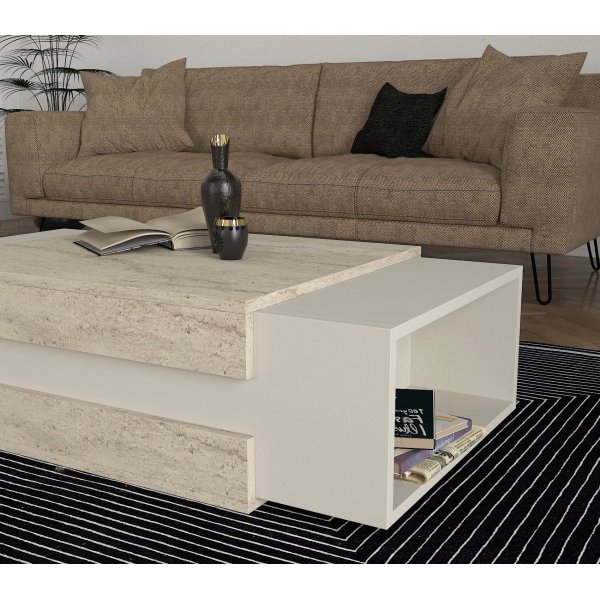 Table basse Nora - Travertin Table basse Nora - Travertin