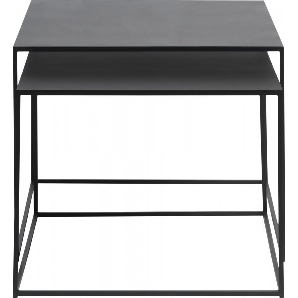 Table Aman en métal noir 65x65 | 60x60cm Table Aman en métal noir 65x65 | 60x60cm