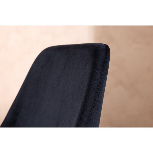 Chaise de salle  manger Night - Velours noir