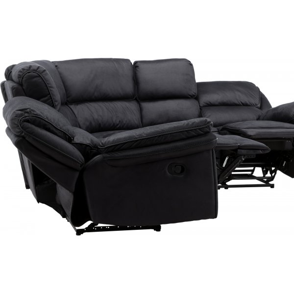 Canapé inclinable d\\\'angle Saranda - Noir Canapé inclinable d\\\'angle Saranda - Noir